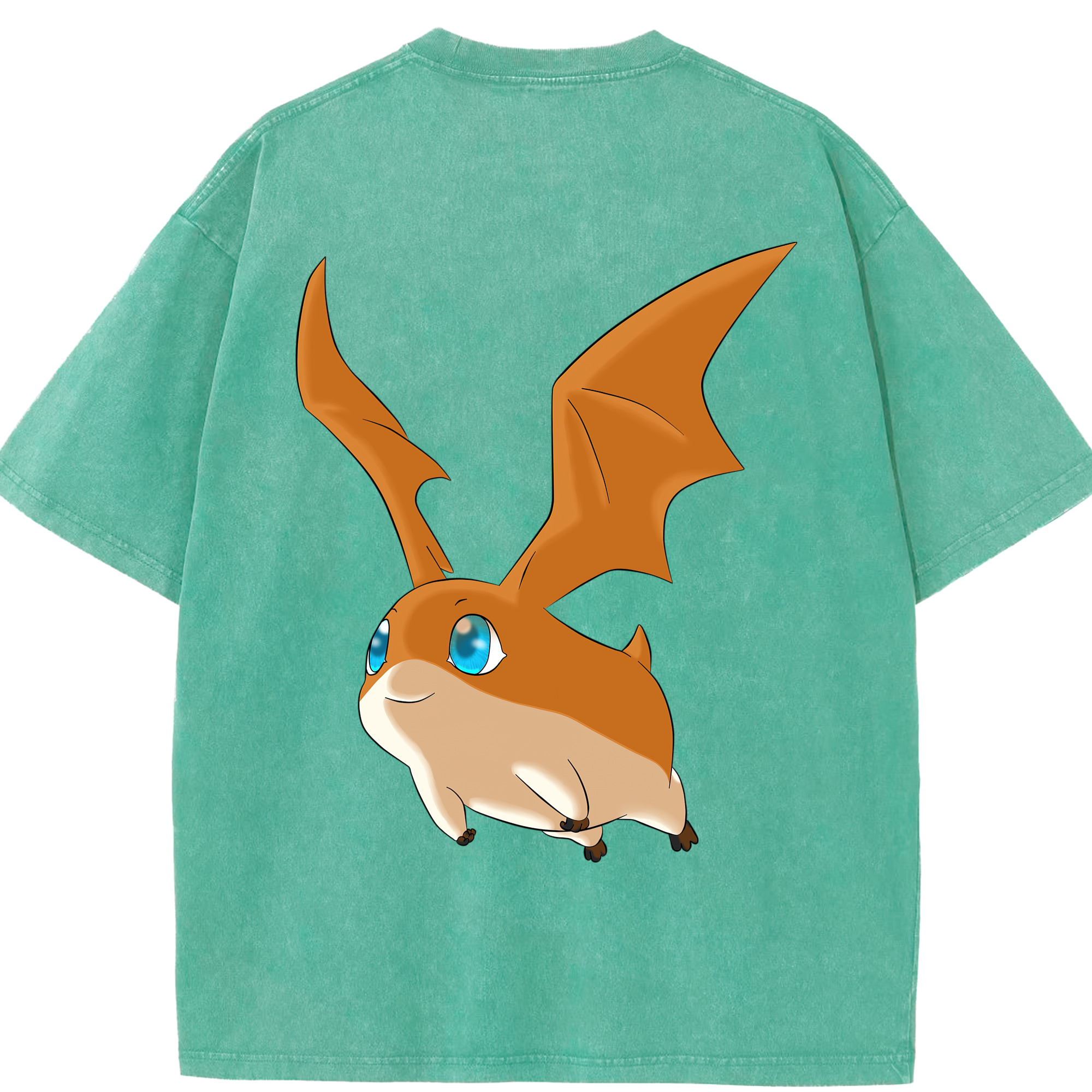 （画像用） Digimon デジタルモンスター/デジモン 綿100% ヴィンテージ風 半袖Tシャツ（背面プリント）